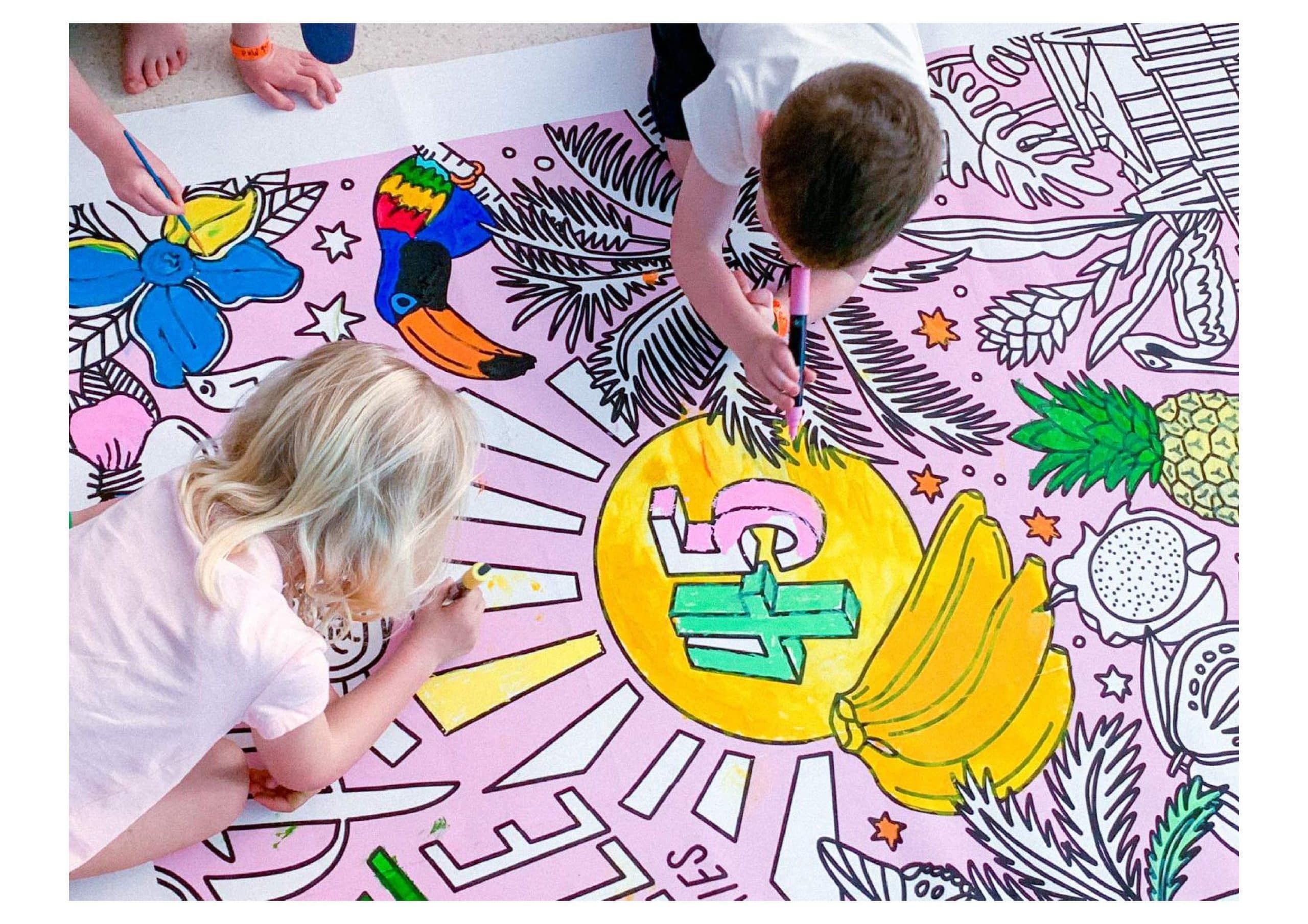fresque collaborative enfants DIY Amy Jones